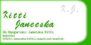 kitti janecska business card